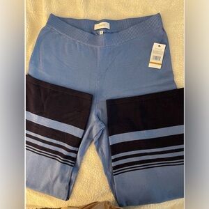 Skinnygirl Blue and Black women's sweater pants. New with tag.